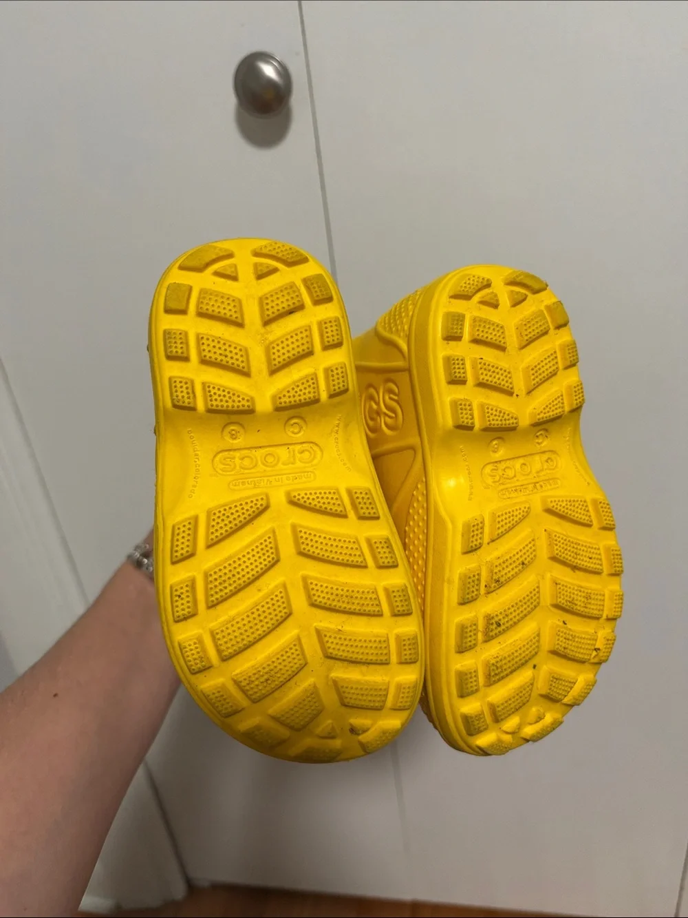 CROCS Kids' Bright Yellow Waterproof Pull-On Rain Boots